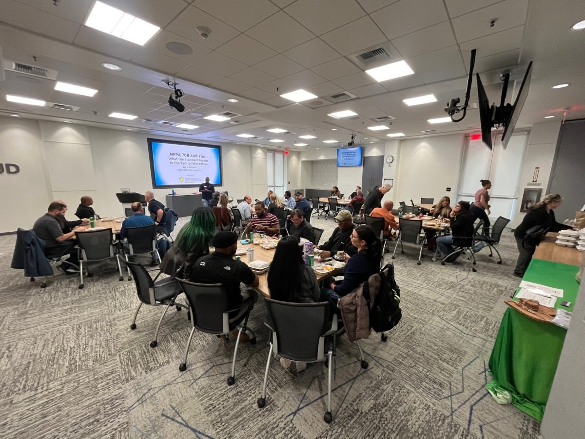 conference room full of people
